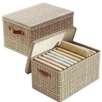 Zdjęcie produktu dla Pudełko do przechowywania składane włóknina 45X35X22 cm zestaw 2 szt