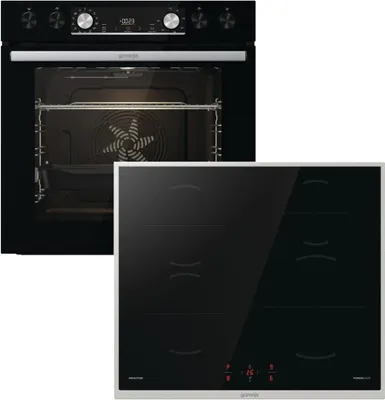 Produktbild von Gorenje Major domestic appliances set, Zonen-Induktionskochfeld, 4 Zone(n), Schwarz, Berührung, 59,5 cm, 52 cm