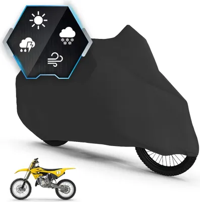 Produktbild von Motorrad Abdeckplane All Weather XL, 100% wasserdichte Outdoor Motorrad Plane, Motorrad Plane Ganz-Jahres-Schutz, Abdeckplane Motorrad, Motorrad Zubehör Plane schwarz 255x110x135 cm