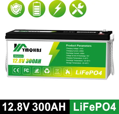 Produktbild von Solarbatterie 12V 300AH 3840WH LiFePO4 Batterie Solar Akku Versorgungsbatterie stromspeicher photovoltaik BMS für Solaranlage Camping Wohnmobil Boot