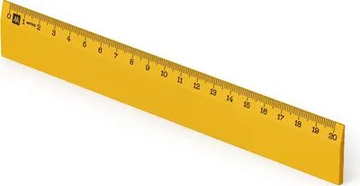 Image de Metrie | Scholar-20SG Règle en bois jaune foncé avec échelle millimétrique | 20 cm