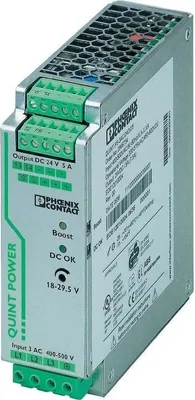 Obrázek produktu pro Phoenix Contact QUINT-PS/3AC/24DC/5, 120 W, 320 - 575 V, 45 - 65 Hz, 89%, 1290000 h, Šedá