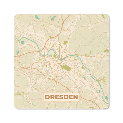 Produktbild von MuchoWow® Mauspad Mousepad Stadtplan - Dresden - Vintage - Stadtplan 20x20 cm - Mousepads - Maus Mat - Pad - Mausunterlage - Desk Mat - Bureauartikeln