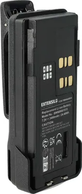 Produktbild von EXTENSILO Akku kompatibel mit Motorola XiR P8660, XiR P8600, XiR P8620, XiR P8668 Funkgerät, Walkie Talkie (3400 mAh, 7,2 V, Li-Ion) + Gürtelclip