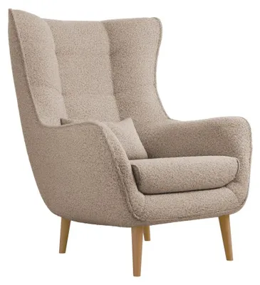 Produktbild von MIRJAN24 Polstersessel Estjano Boucle, Ohrensessel, Relaxsessel, Stilvoll Wohnzimmer Sessel (Farbe: Lambi 06)