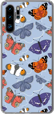Produktbild von MuchoWow® Handyhülle Schutzhülle Hülle für Telefoonhoesje Huawei P30 Pro Mädchen - Schmetterling - Orange - Muster - Mädchen - Kinder - Mädchen Silikon Softcase Handy Hülle - Schutzdeckel