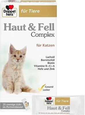 Produktbild von Doppelherz für Tiere Haut & Fell Complex für Katzen, 25 Stk., 17305519