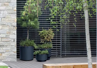 Produktbild von Runder Blumentopf mit Einsatz HEOS anthrazit DLHEN300-S433