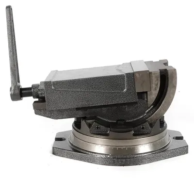 Image de Morset de fraiseuse - Morset de précision pivotant de 12,7 cm - Morset pour perceuse - Base pivotante - Gris