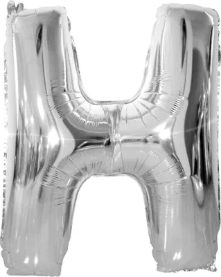 Obrázek produktu pro Balón foliový - písmeno H - stříbrný - 102 cm