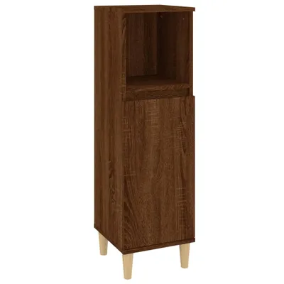 Obrázek produktu pro vidaXL Koupelnová skříňka Brown Oak Optics 30x30x100 cm Materiál dřevo