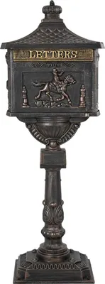 Image de vidaXL Boîte aux lettres debout bronze 42,5 x 29,5 x 117 cm aluminium coulé