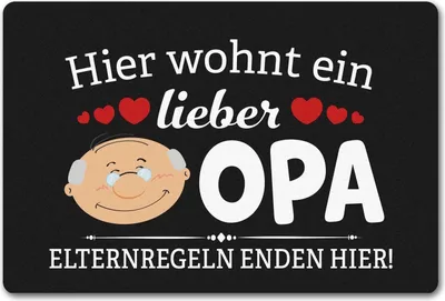 Produktbild von Hier wohnt ein lieber Opa Fußmatte in 40x60 cm ohne Rand