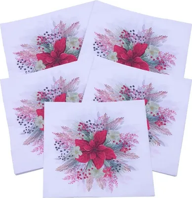 Produktbild von 100 Stück Servietten Papierservietten 33 x 33cm Cocktailservietten Tischdeko für Hochzeit Brautdusche Party