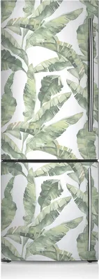 Produktbild von Kühlschrankmagne Kühlschrank Aufkleber Magnetfolie Dekoration 60x190 cm - Bananenblätter