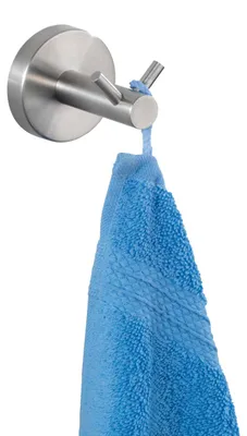 Produktbild von WENKO Wand Haken Handtuch Halter Edelstahl Bad WC Garderoben Kleider BOSIO matt
