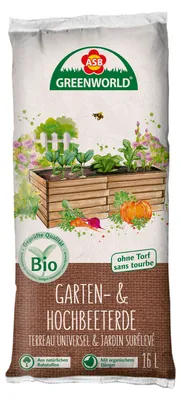 Artikelbild 1 von 'BIO Garten- & Hochbeeterde ohne Torf (16 l)' aus der Kategorie Hochbeeterden