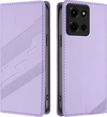 Image de Etui pour Motorola Moto G 2025 5G, étui portefeuille en cuirPolyuréthaneavec fente pour carte et fonction stand Violett