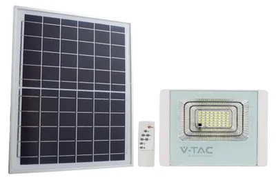Immagine prodotto di V-TAC Faro LED con pannello solare 35W Batteria LiFePO4 Colore Bianco 6400K + telecomando IP65 23019