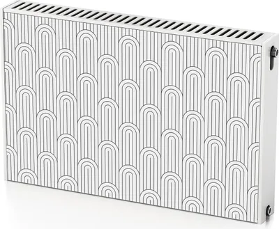 Produktbild von Geometrische Linien – Magnetische Heizkörperabdeckung – 90x60 cm – Magnet Heizkörperabdeckung – 3D Würfel – Heizkörperverkleidung – Magnetische Wandverkleidung – Wetterfest