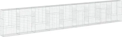 Image de vidaXL Gabion avec couvercle 900x50x150 cm Fer galvanisé