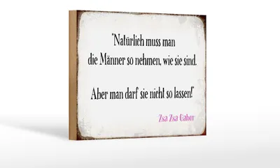 Produktbild von Holzschild Spruch 18x12cm Männer so nehmen wie sie sind