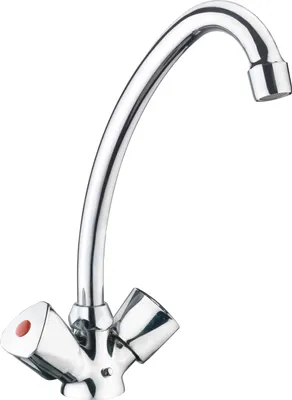Produktbild von Wasserhahn – Hochwertiges Messinggehäuse – verchromt – hoher, schwenkbarer Auslauf