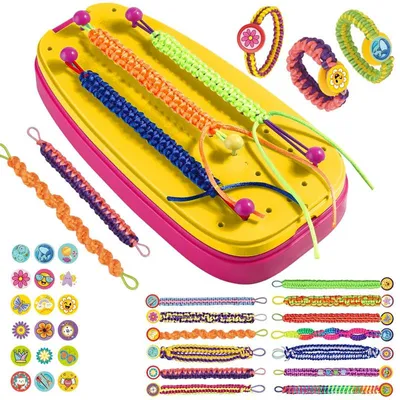 Produktbild von Freundschaftsarmband Bastelset Kinder Wal Design, DIY Schmuckset Mädchen ab 6 Jahre, Armbänder Selber Machen Set mit Anleitung