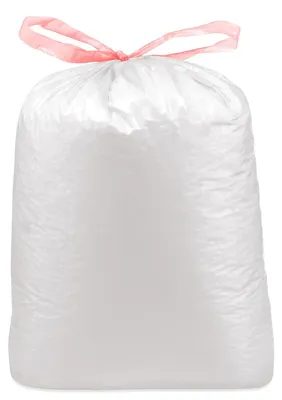 Produktbild von 100x Müllsäcke mit Zugband 120 Liter 70 x 100 cm ECONOMY LDPE weiß