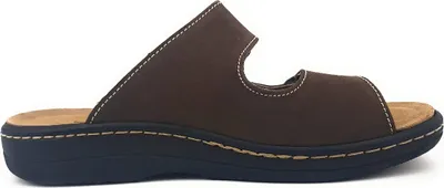 Productafbeelding van Belvida Herrenschuhe Hausschuhe Pantolette Braun Freizeit