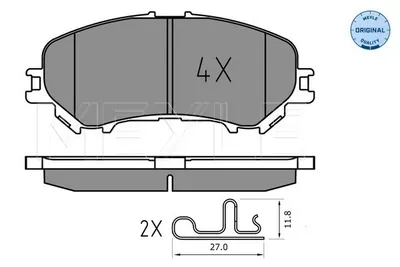 Produktbild von MEYLE 025 220 6518 Bremsbeläge Vorne für NISSAN Qashqai II (J11, J11) für RENAULT Kadjar (HA, HL) Koleos II (HC)