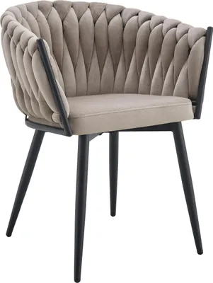 Zdjęcie produktu dla Nowoczesne stylowe krzesło jadalnia salon welur glamour Glam KT220 taupe