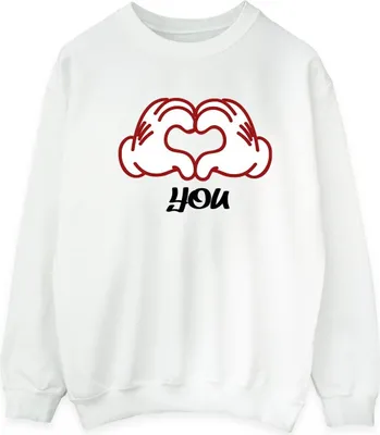 Image de Disney - Sweat-shirt « Love You Hands » pour homme BI40004 (XL) (blanc)