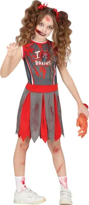 Produktbild von Guirca Zombie-cheerleader-mädchenkostüm Grau 5-6 Years Grau 5-6 Years