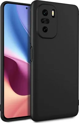 Produktbild von Silikon Hülle für Xiaomi Poco F3 / Mi 11i Schutzhülle Matt Schwarz Backcover Handy Case