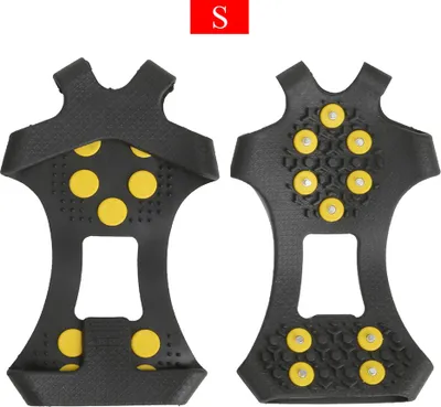 Produktbild von Ein Paar rutschfeste Eisklampen mit 10 Zähnen für Schuhüberzüge, Spikes, Steigeisen für Outdoor-Wandern und Klettern (S: 30–35)