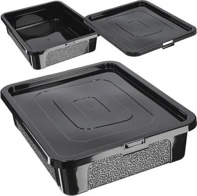 Image de Caisse de rangement en plastique avec couvercle - 10 litres - Empilable