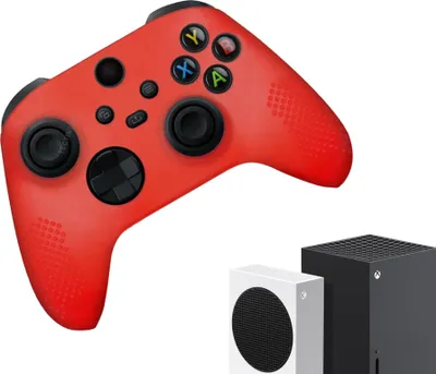 Produktbild von Hüllen & Skins für Xbox Series X & S – Performance-Gaming-Hülle – Soft Grip-Abdeckungen – Anti-Rutsch-Controller-Zubehör – Rot