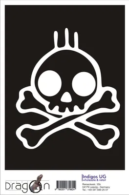 Produktbild von Aufkleber / Autoaufkleber - JDM / Die cut / Auto / OEM - Skull rock - 210x180mm silber - Heckscheibe / Heckscheibenaufkleber