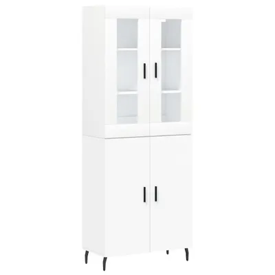 Image de Buffet haut Blanc 69,5x34x180 cm Bois d'ingénierie