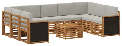 Imagen del producto de vidaXL: Juego de cojines para sofá, madera maciza de acacia