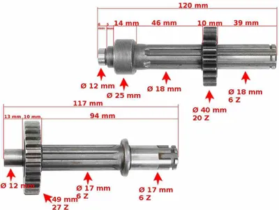 Produktbild von Kupplungswelle Atv 110 + Kupplungsausrücker Tz