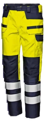 Immagine prodotto di Pantaloni da lavoro ad alta visibilità Sir Safety Supertech 360, riflettenti e ignifughi, da uomo, taglia 64, HI-VIS GIALLO/BLU