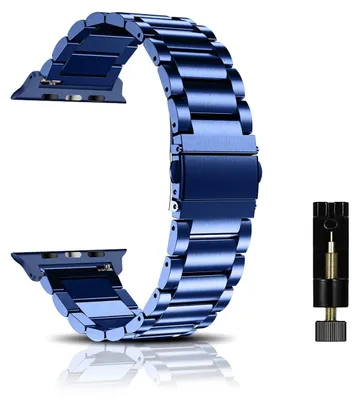 Produktbild von Solidchoice – Metallarmband für Apple Watch 44 mm / 42 mm / 45 mm – Blau