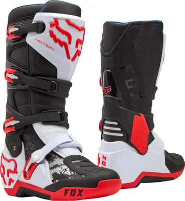 Zdjęcie produktu dla Buty motocrossowe FOX Motion, biały/czarny/czerwony, 10,5