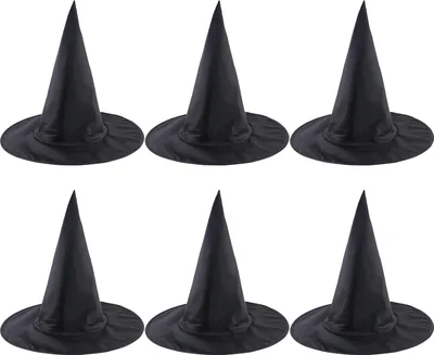 Produktbild von 6/12 Stück Halloween-Hexenhut, exquisite Verarbeitung, wiederverwendbar, Halloween-Kostümzubehör für Party- und Festival-Dekoration