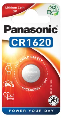 Obrázok produktu pre Panasonic CR1620, Batéria na jedno použitie, Lítium, 3 V, 75 mAh, 16 mm, 16 mm