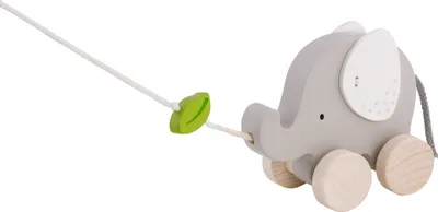 Produktbild von goki Ziehtier Elefant mit Blatt