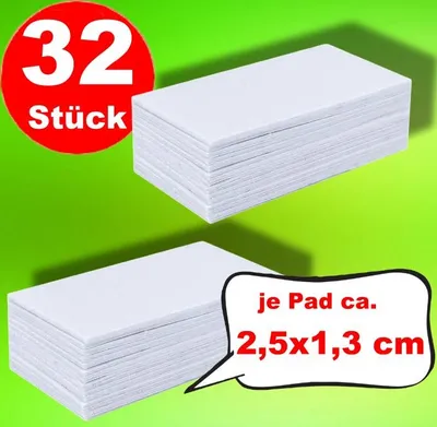 Produktbild von 32x 3D Klebepads doppelseitig klebend 1,3x2,5 cm Montagepads Klebepunkte