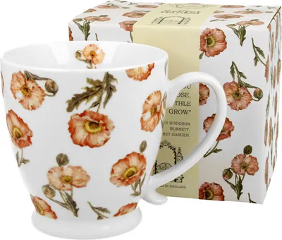 Produktbild von DUO FLORAL Jumbobecher 480 ml WILD POPPIES mit Fuß, New Bone China Porzellan